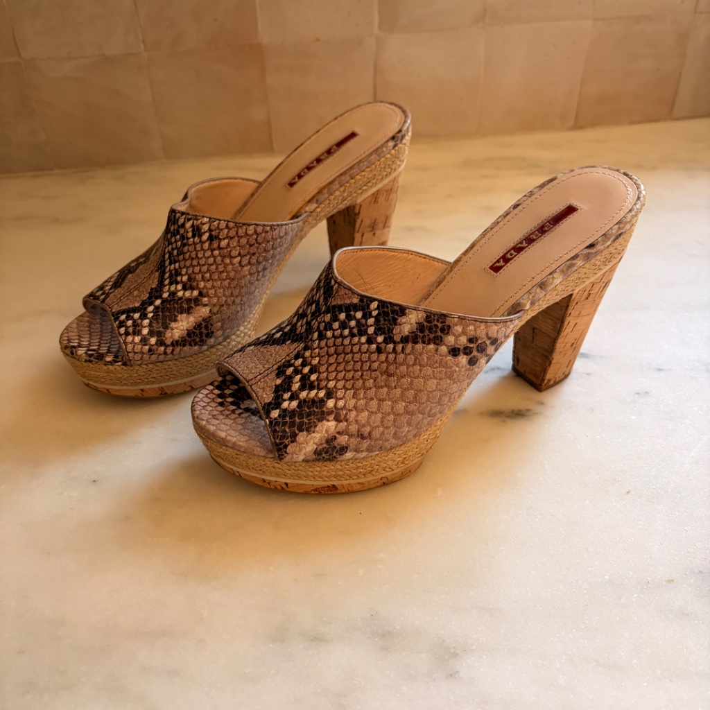 Prada Animal Print Slide Sz 39/12